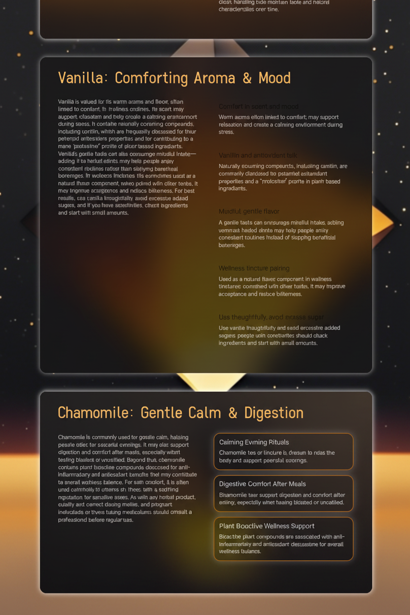 Chamomile,Raw Honey,& Vanilla Tincture Power XL